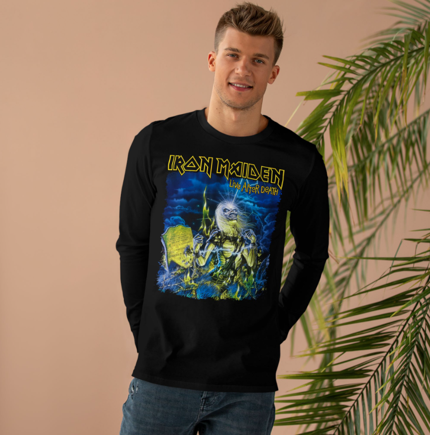 (2 sides)Iron Maiden 2022 Legacy of the Beast Tour Tee – After Death Edition Long Sleeve Double Sided