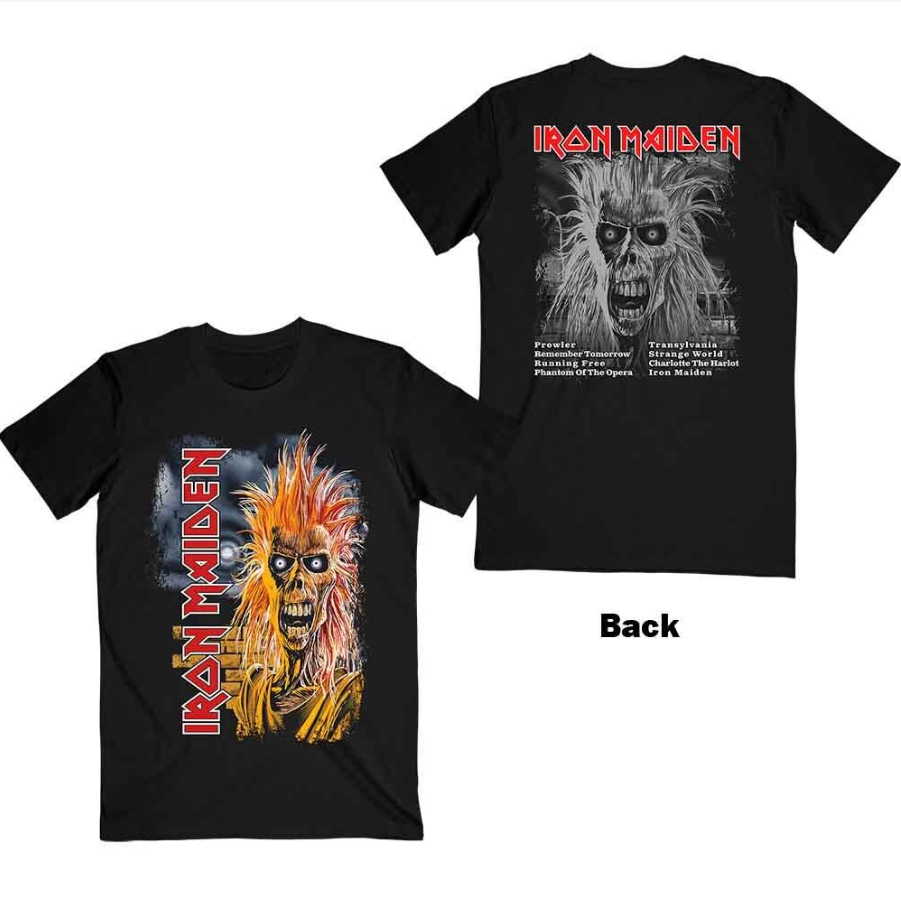 Iron Maiden Debut Album V.3 Tracklist T-Shirt – Black Band Tee (New)