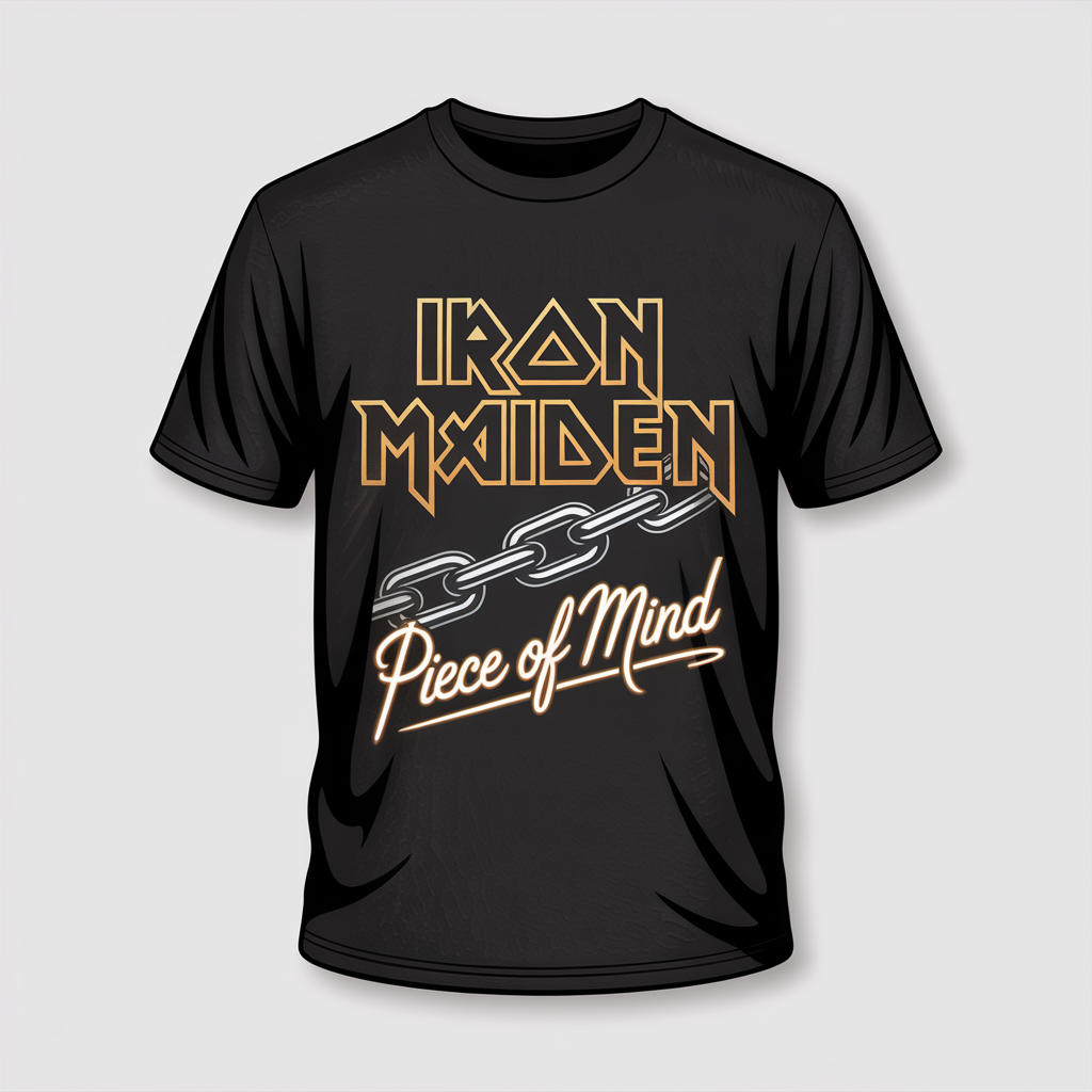 Iron Maiden The Number of the Beast Album Tracklist Vintage Concert Tee Tour Shirt