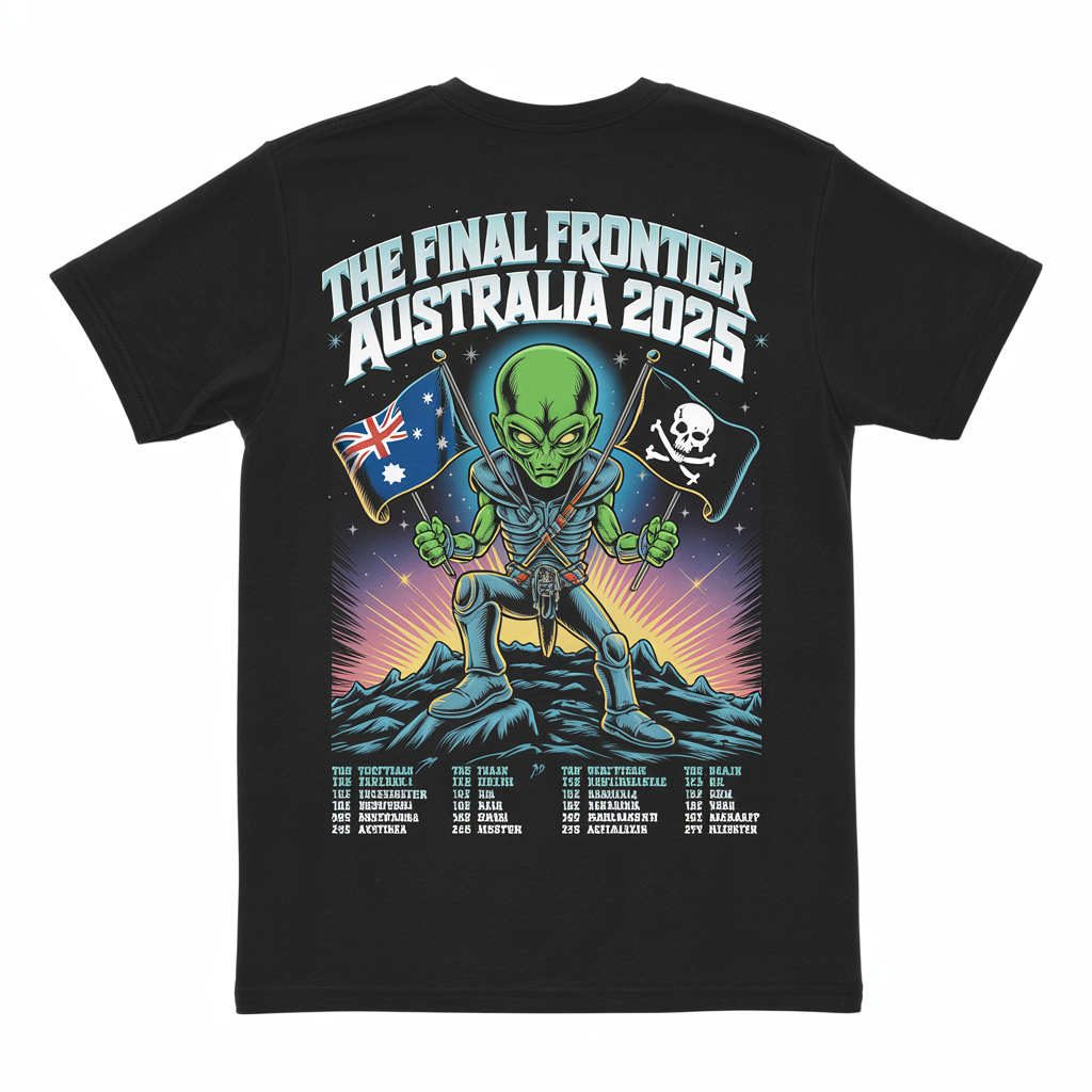 (2 sides) Maiden 2011 South America Tour Concert Shirt The Final Frontier Event Tee for Fans