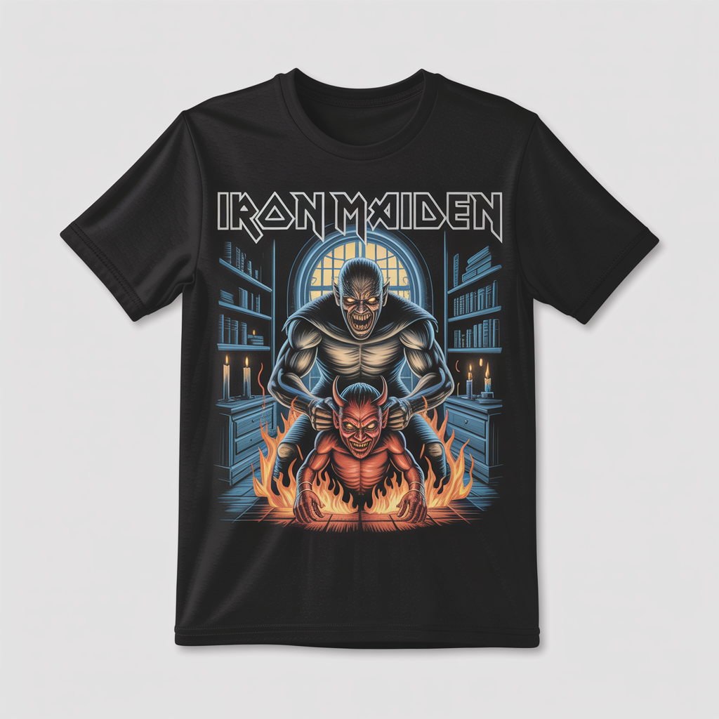 Iron Maiden 2017 The Book Of Souls Tour Germany Exclusive Event Vintage Band Tee