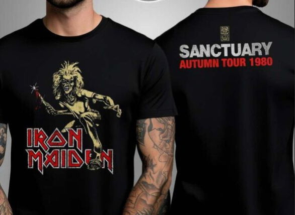 Iron Maiden 50 Years of Metal T-Shirt – Eddie Returns 1980 Sanctuary Print