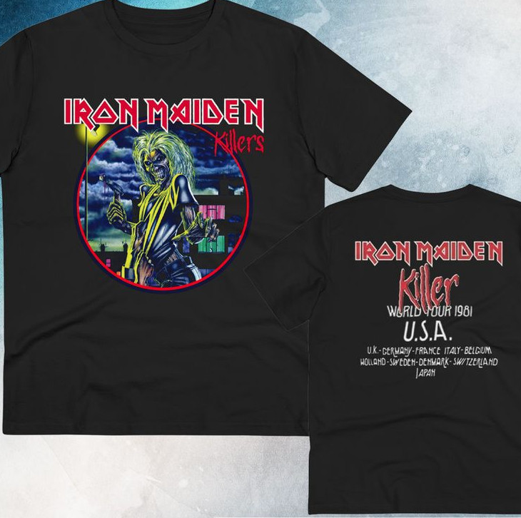 Iron Maiden Killer World Tour 1981 T-Shirt – Double-Sided Classic Tee