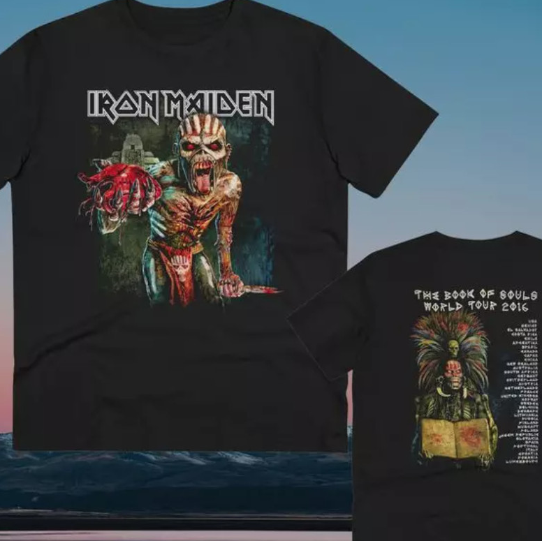 Iron Maiden The Book of Souls 2016 World Tour T-Shirt – Official Band Tee