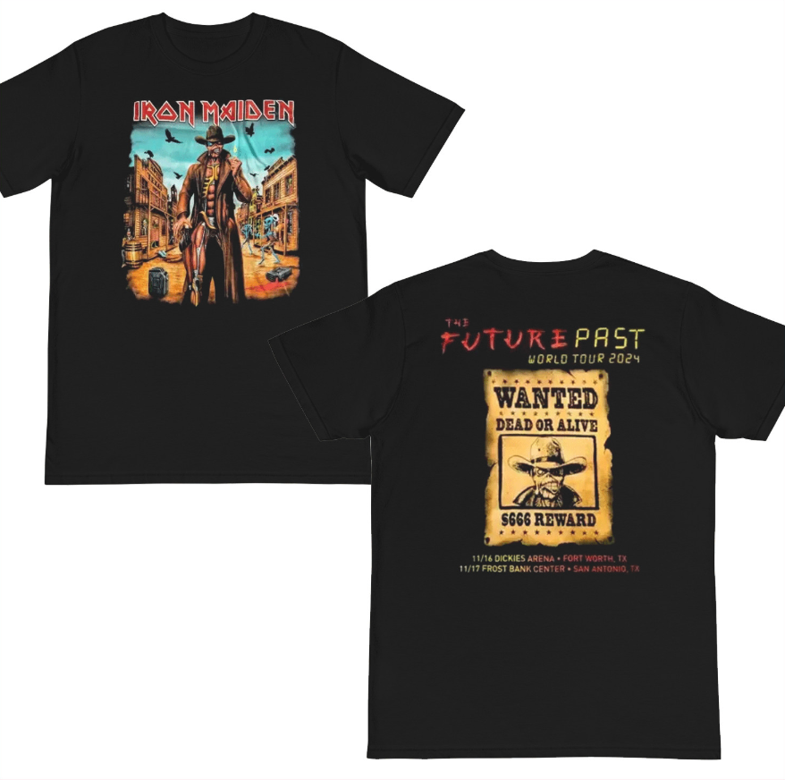 Iron Maiden Texas Tour 2024 Exclusive Tee – The Future Past Limited Edition