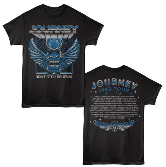 Journey 1983 Don't Stop Believin Tour Locations Men's T Shirt Band Music Merch