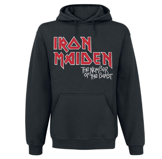 "Vintage Logo Faded Edge Album" Hoodie black by Iron Maiden