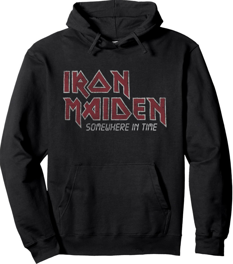 Iron Maiden Hoodie (2 sided) - Somewhere In Time Grid  Pullover