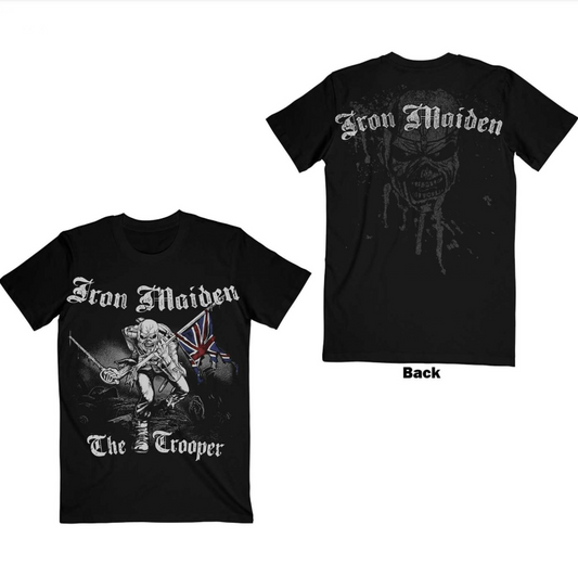 Iron Maiden Sketched Trooper T-Shirt – Rock Off Official 5XL Black Men’s Tee