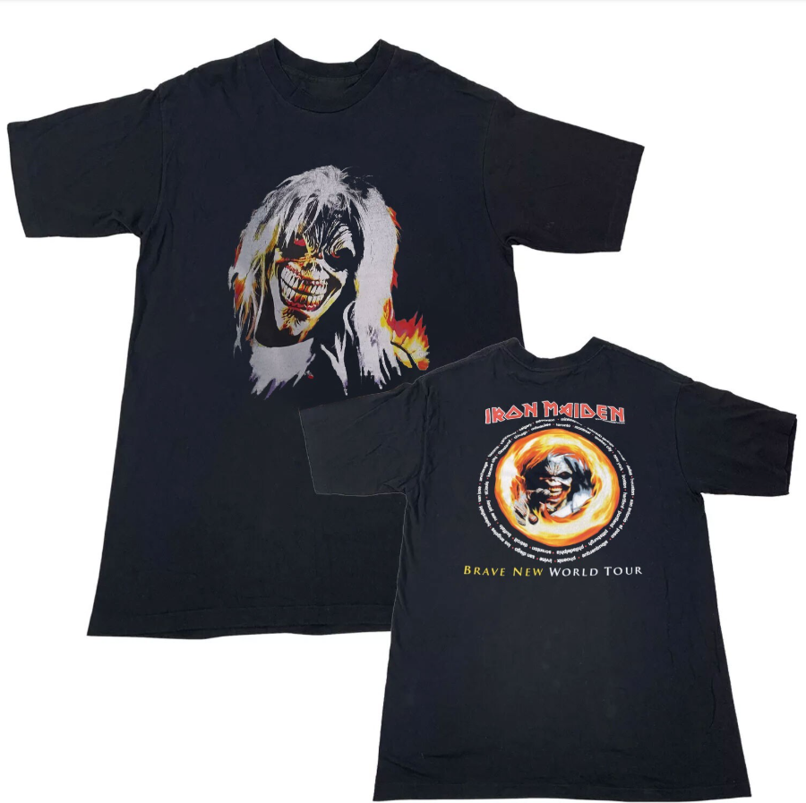 Iron Maiden Brave New World Tour 2000 T-Shirt – Heavy Metal Band Tee