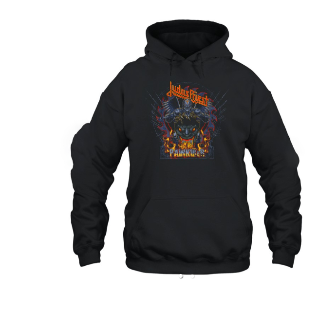 (2 sided) Judas Priest Hoodie, Heavyweight Black Rock Band Pullover Sweatshirt for Music Fans 2025 Edition
