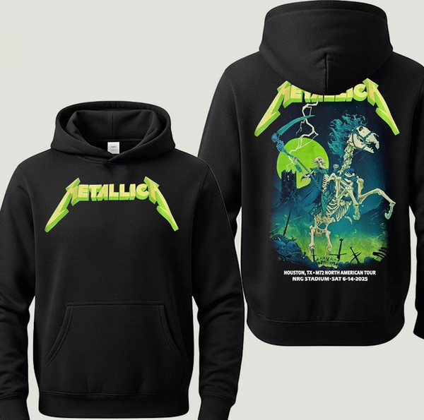 (2 sided)metallica hoodie Rock Music M72 Houston Merch Hoodie In Houston Texas At NRG Stadium On June 14 2025 Hoodie