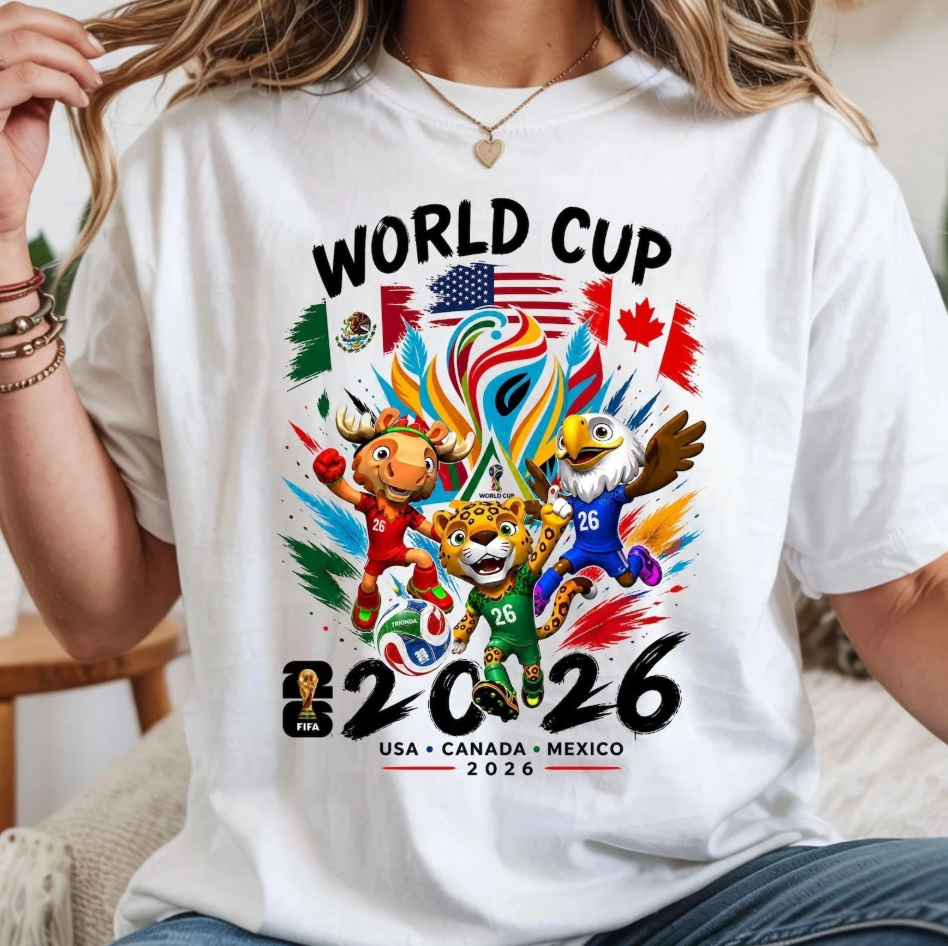 World Cup 2026 Graphic T-Shirt for Soccer Fans, Unisex Football Fan Apparel