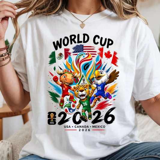 World Cup 2026 Graphic T-Shirt for Soccer Fans, Unisex Football Fan Apparel