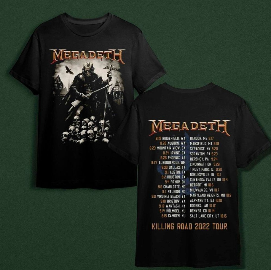 Megadeth Killing Road Tour 2 Sided Tshirt