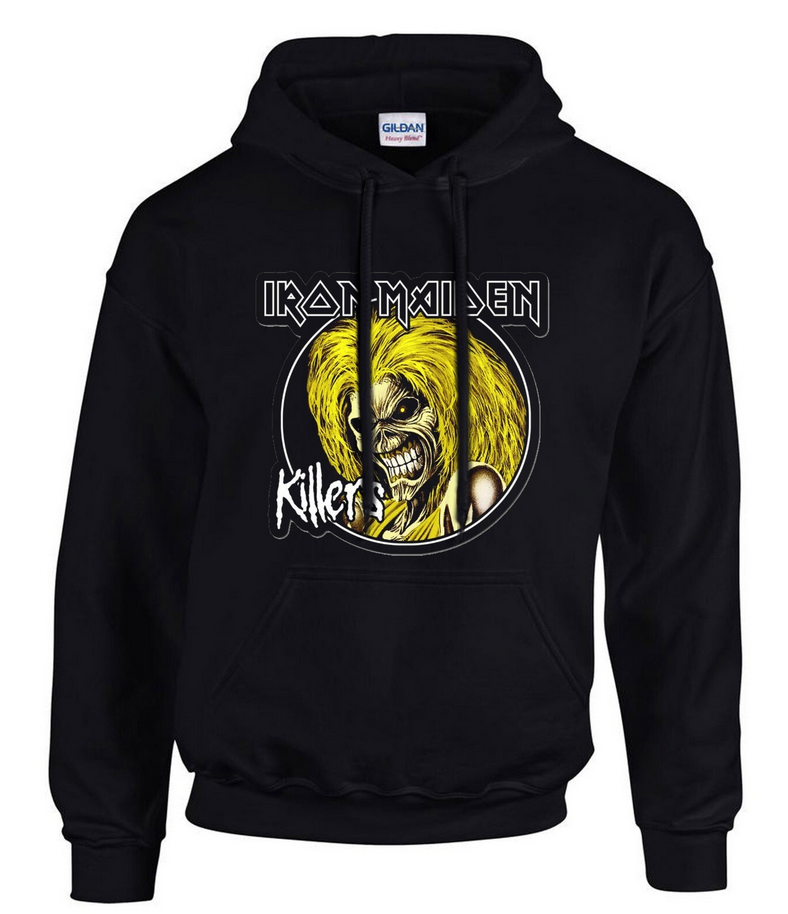 Iron Maiden Hoodie  Rock Music Logo Hooded Hoodie Black