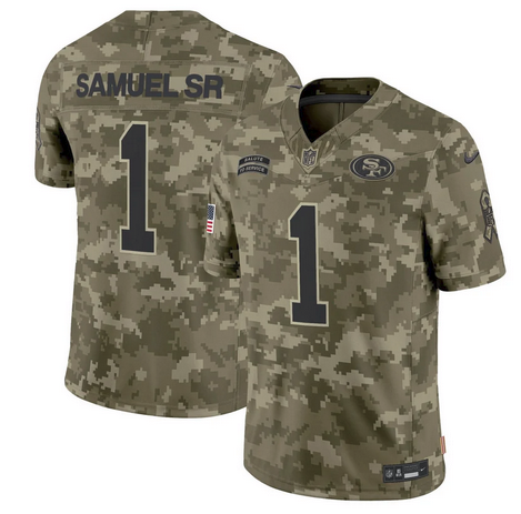49ers 2024 Salute to Service Vapor Limited Jersey - All stitched