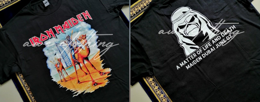 Iron Maiden 2007 Dubai Concert Tour Exclusive Double-Sided Unisex T-Shirt