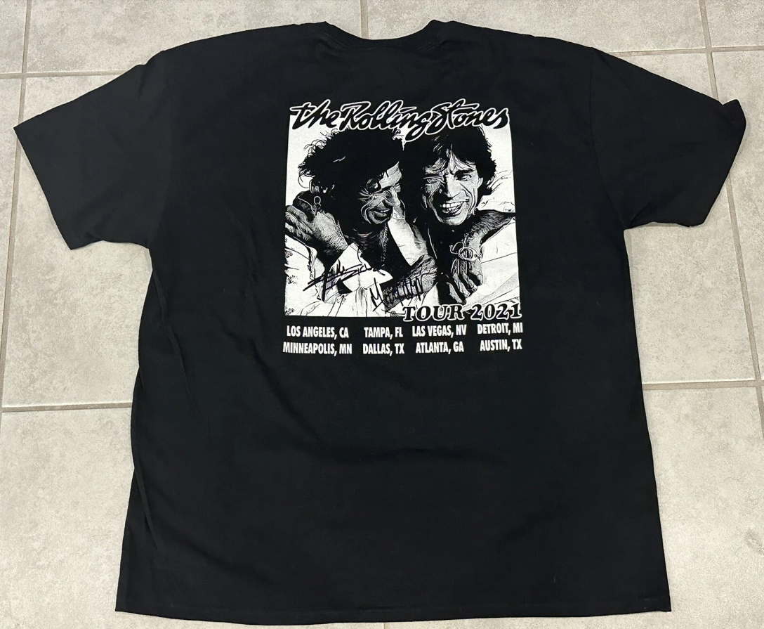 The Rolling Stones 2021 NO FILTER TOUR BLACK Shirt Band Tee Double sided