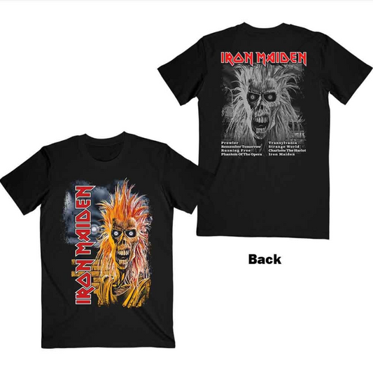 Iron Maiden Debut Album V.3 Tracklist T-Shirt – Black Band Tee (New)