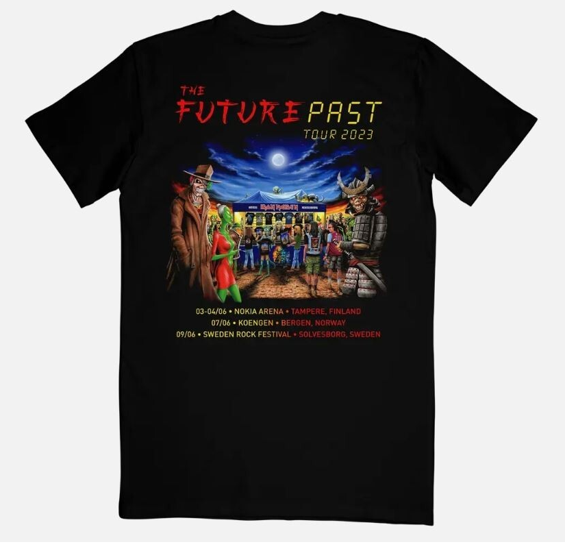 Iron Maiden 2023 Nordic Dates Tee – The Future Past World Tour Shirt