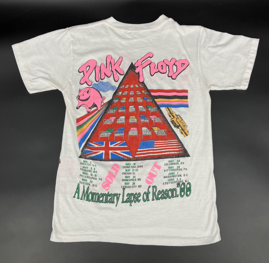 Rare Vintage 80s Pink Floyd Concert Tee – 1988 Momentary Lapse Tour