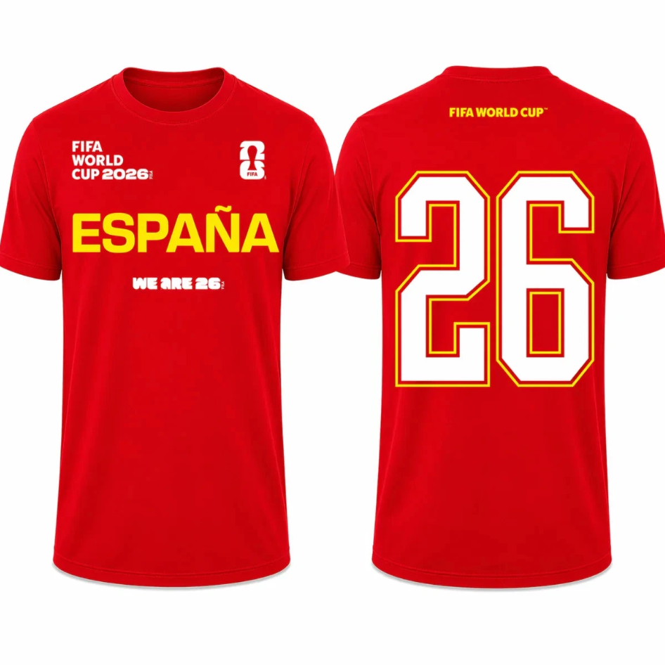 The ljersey of the Spanish national team at the 2026 World Cup (Copy)