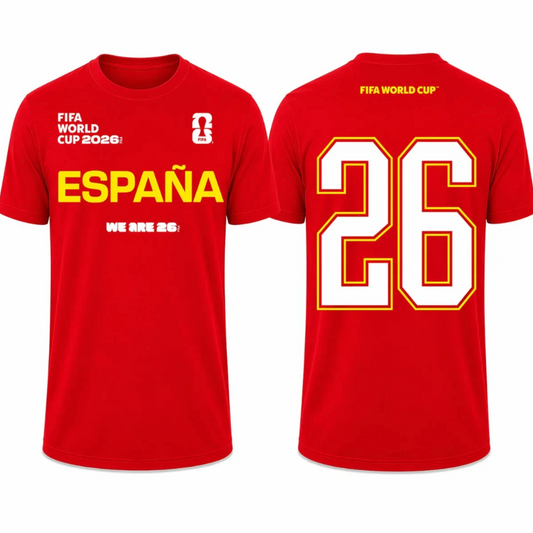 The ljersey of the Spanish national team at the 2026 World Cup (Copy)