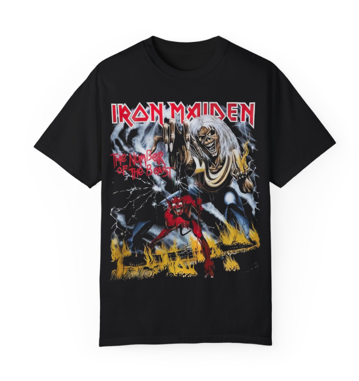 Iron Maiden The Number of the Beast T-Shirt Double Sided