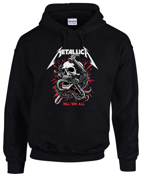 metallica hoodie Rock  Music Logo schwarz