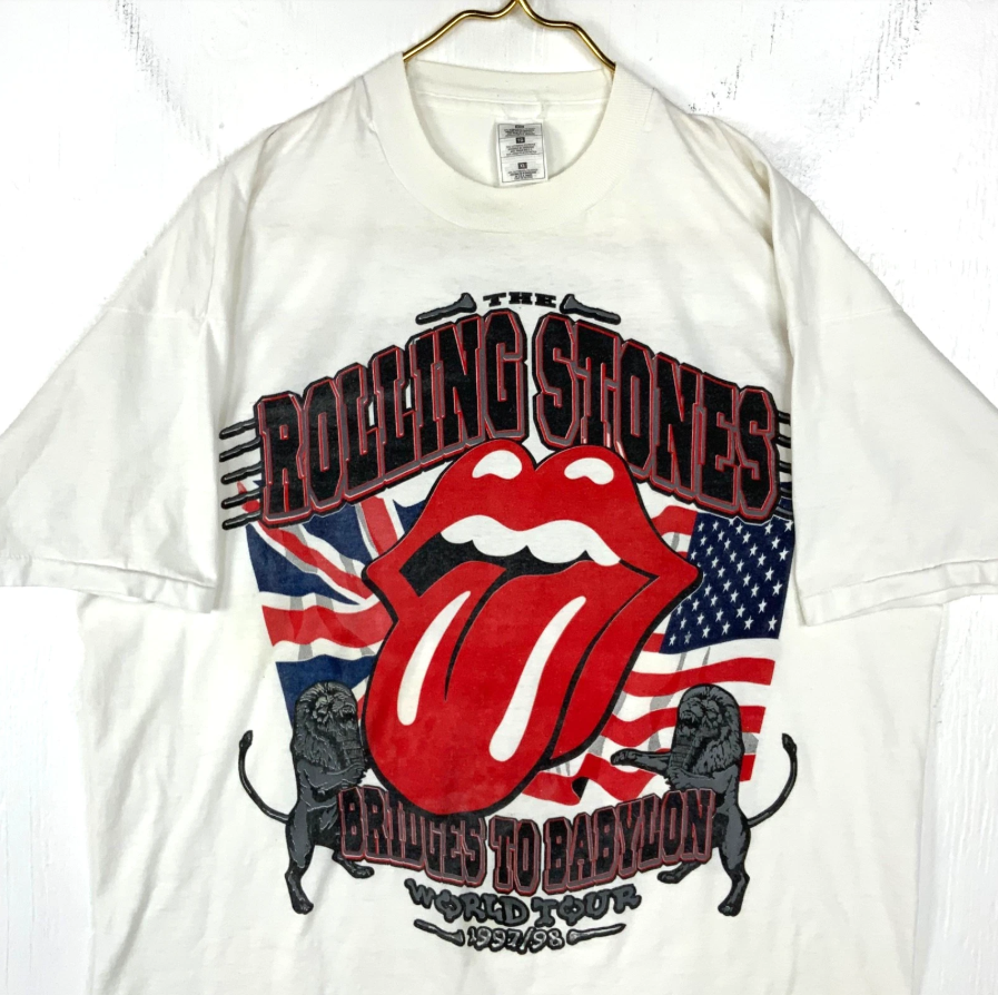 Vintage The Rolling Stones T-Shirt  Rock Band 1998 Bridges To Babylon Tour 90s