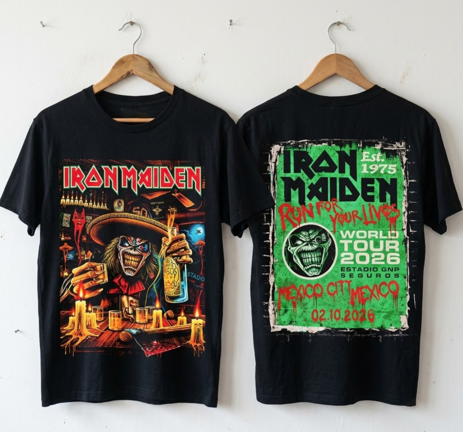Iron Maiden Mexico City 2026 Event Tee Full Size, On October