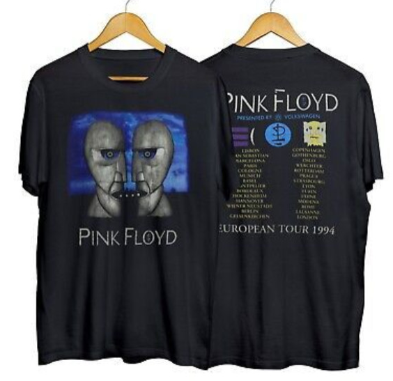 Vintage 1994 Pink Floyd Division Bell Tour Tee – Europe Concert Shirt