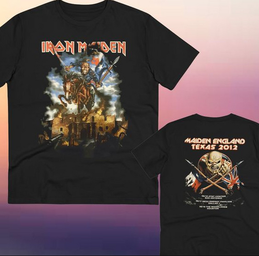 Iron Maiden Maiden England Tour 2012 Texas T-Shirt – Official Band Tee