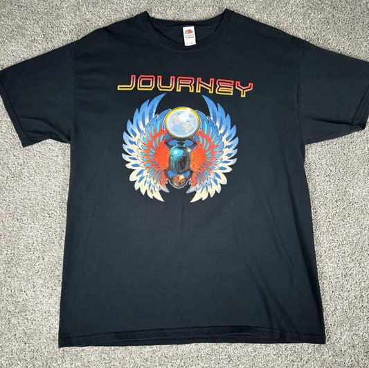 Journey Shirt Mens Black 50th Anniversary 2024 Freedom Tour Tee