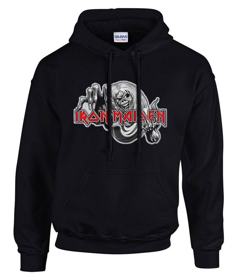 Iron Maiden Hoodie  Rock Music Logo Hooded Hoodie Black
