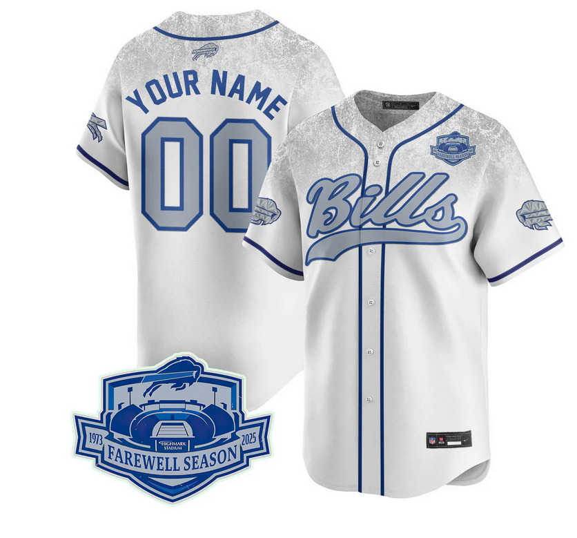 Buffalo Bills 2025 Baseball Custom Jersey All Stitched - Farewell to Highmark Stadium