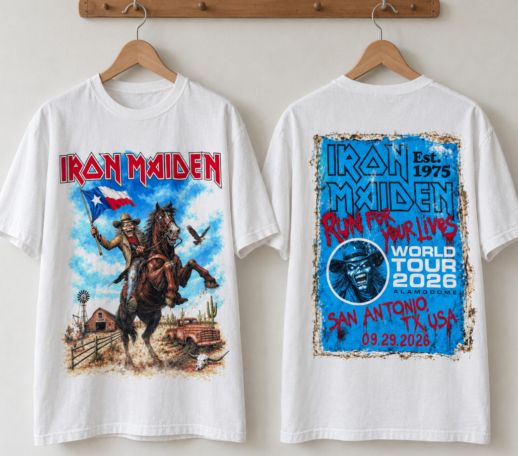 Iron Maiden San Antonio TX Event Tee 2026 Live At Alamodome 9/29