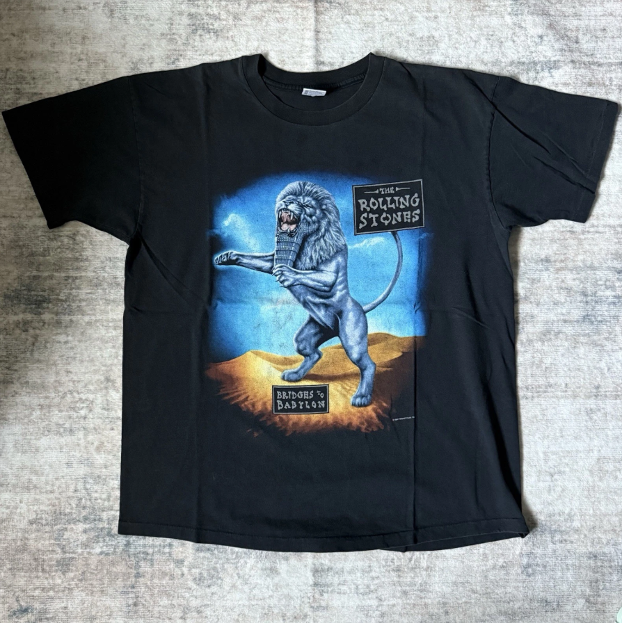 Vintage 90s The Rolling Stones Bridges to Babylon Tour Concert Tshirt
