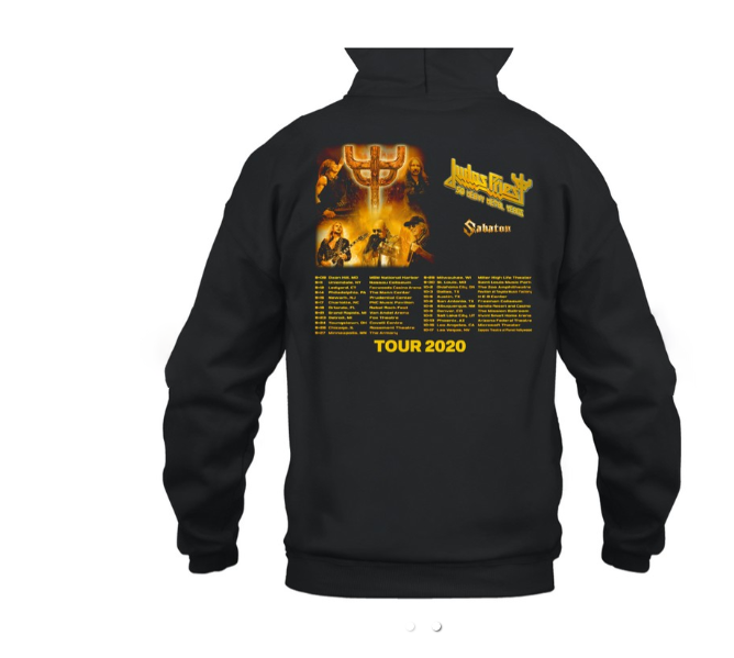 Judas Priest Hoodie with Sabaton Support Tour Design