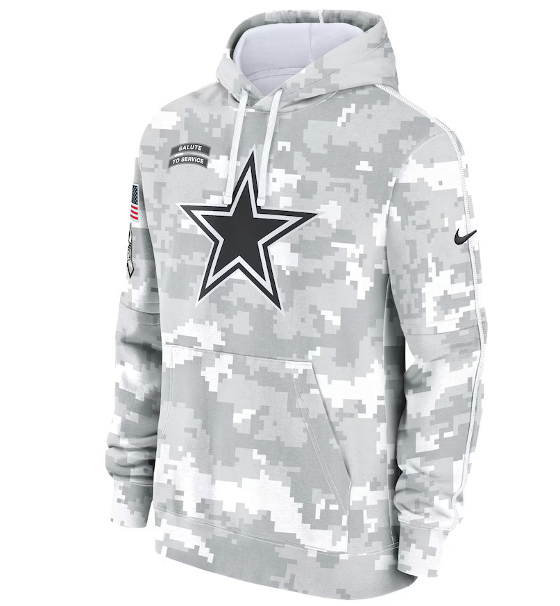 Cowboys Salute Edition Camo Pullover Hoodies