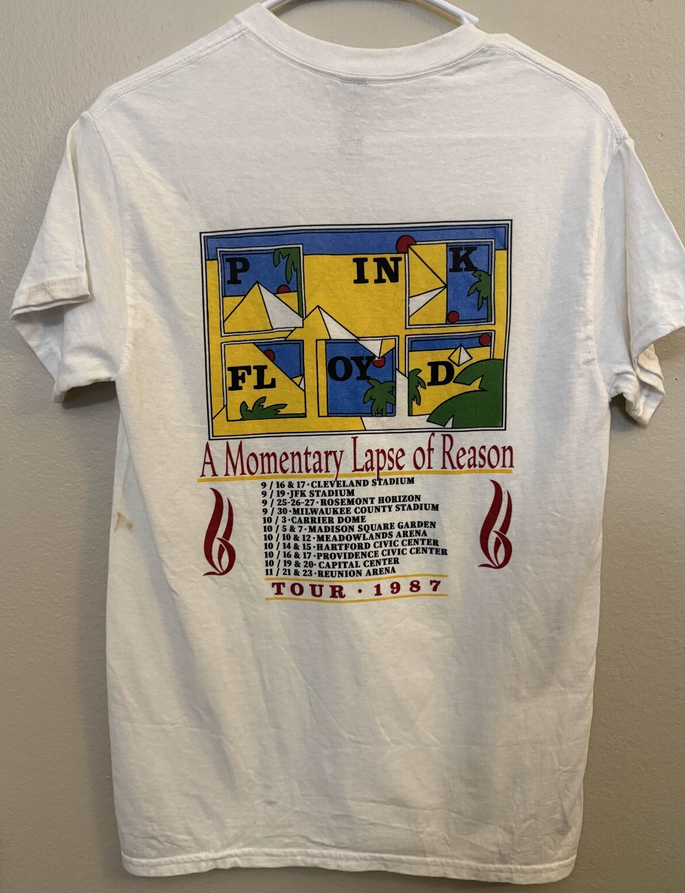 Vintage 1987 Pink Floyd A Momentary Lapse Of Reason World Tour T-Shirt