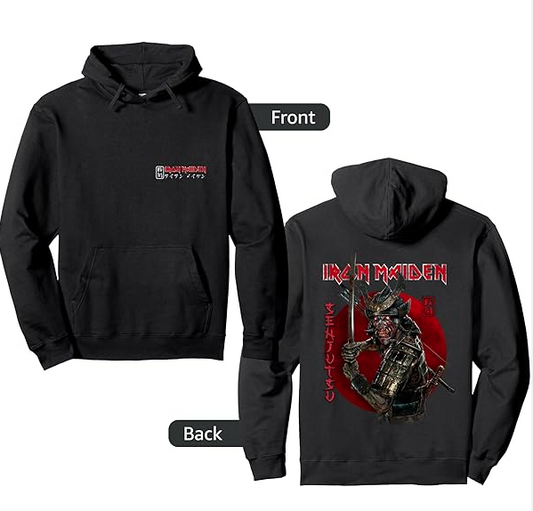 Iron Maiden - Senjutsu Logo Eddie Face Circle Iron Maiden Hoodie