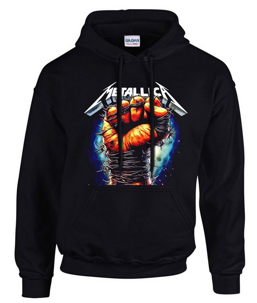 metallica hoodie Rock Music Music Logo Hooded Hoodie Black
