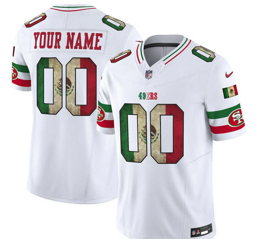 49ers Mexico Vapor Limited Custom Jersey V4 - All Stitched