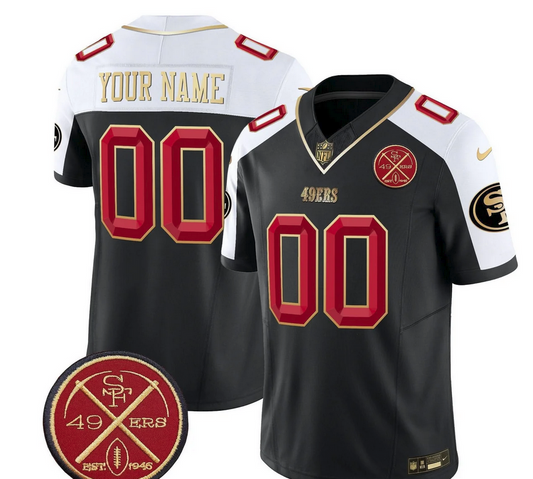 49ers Heritage 1946 Stitched Vapor Limited Custom Jersey V2