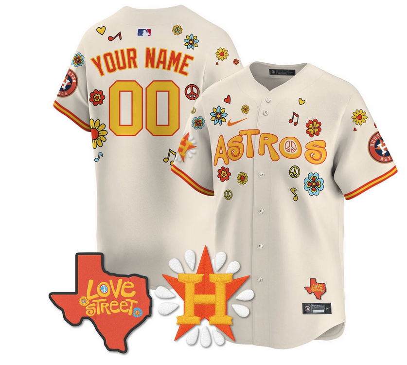 Houston Astros "Love Street" Limited Custom Jersey - All Stitched