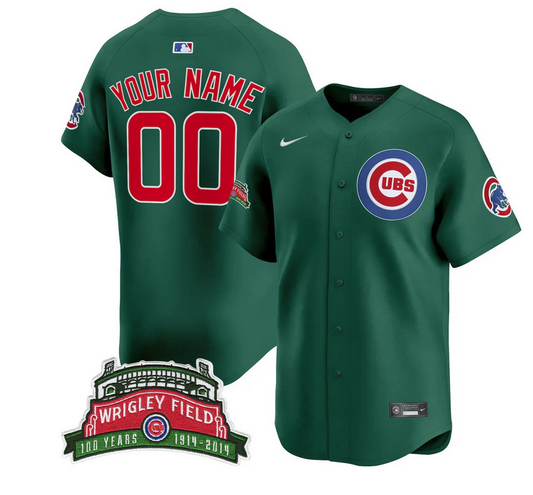 Chicago Cubs Wrigley Field Style Vapor Premier Limited Custom Jersey - All Stitched
