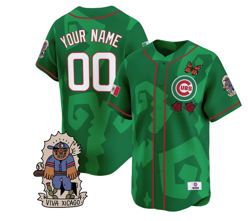 2025 Chicago Cubs Mexican Heritage Vapor Premier Limited Custom Jersey - Stitched
