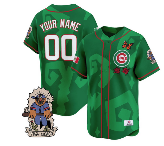 2025 Chicago Cubs Mexican Heritage Vapor Premier Limited Custom Jersey - Stitched